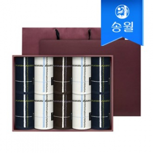 송월타월 카운테스마라 체크 10매 세면타올 선물세트(쇼핑백)