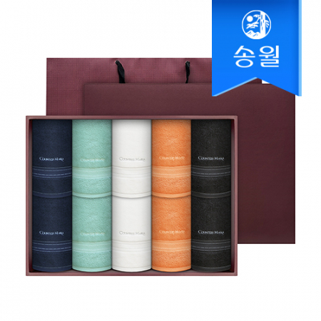 송월타월 카운테스마라 스티치 헤링본 10매 세면타올 선물세트(쇼핑백) #2