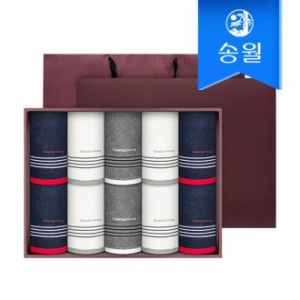 송월타월 카운테스마라 포라인세면 10매 세면타올 선물세트(쇼핑백)