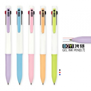 보이 3색 투톤 젤펜(0.7)