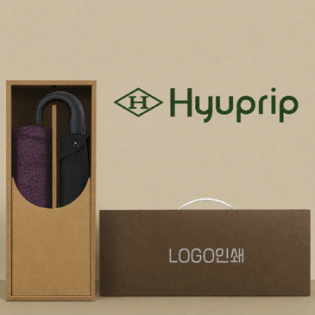 협립 3단 280T 블랙곡자손 완전자동 우산 +코마40수200호텔타월-세트 #2