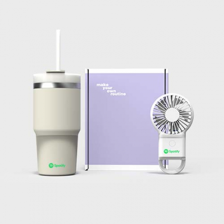 루티네 밀크티텀블러+LED 카라비너 휴대용 미니선풍기 #3