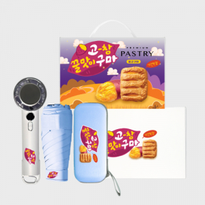 쿨 나이트 기프트세트 98호 (쿨링선풍기+슈가스퀘어 5단 사각 캡슐 암막 양우산)