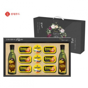 롯데햄 프리미엄 런천 L-36 (롯데 카놀라유500ml*2ea+런천미트120g*6ea+사조해표 참치캔 85g*3ea)