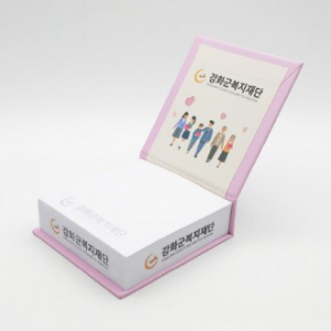 Blossom 측면인쇄 풀컬러 하드양장 점착 메모지-소
