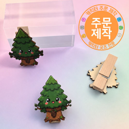 [주문제작]우드캐릭터 메모홀더 #2