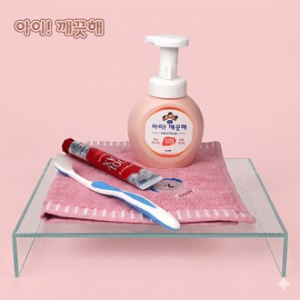 라인프렌즈 코마사 40수 핸드타올+아이깨끗해 핸드워시+크리오 클맥스 치약+프리미엄 초극세모 아르볼 칫솔+휴대용케이스