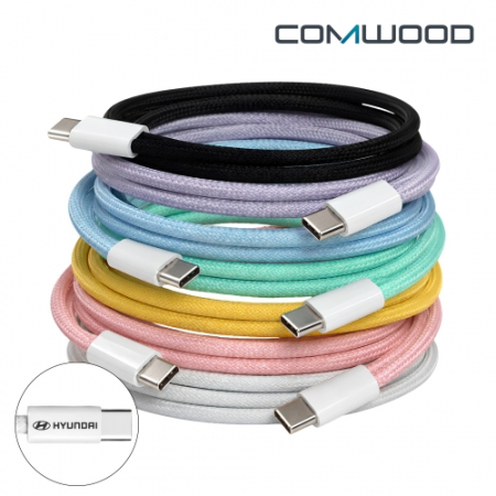 컴우드 PD 60W 1M CtoC 패브릭 초고속 충전 컬러 케이블 #3