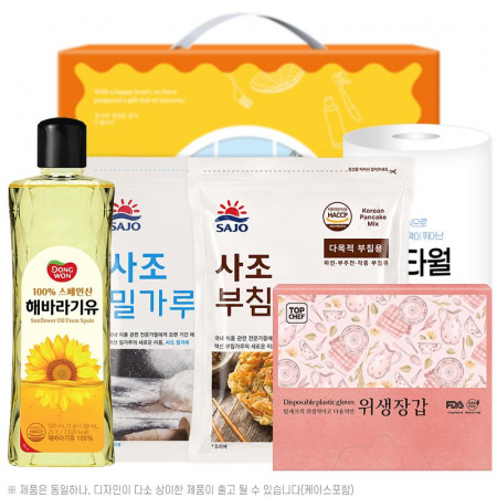 동원해바라기유 사조밀가루500g 부침가루500g 정사각위생장갑 키친타올(5종) #3