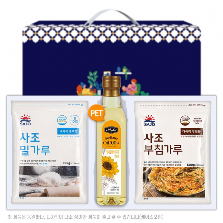 탑셰프페트해바라기유 사조밀가루500g 부침가루500g(3종)트레이 #2