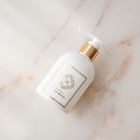 [메이드써니]  핸드워시 베이비파우더향 250ml (블루 리본+스티커 포함) #5