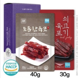 탑셰프 육포2종(도톰한육포40g 쇠고기육포30g)