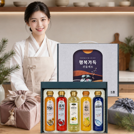 행복가득 선물세트 5호(맛술+홍게간장+해바라기유+레몬식초+참치액) #4