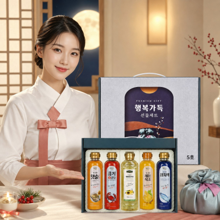 행복가득 선물세트 5호(맛술+홍게간장+해바라기유+레몬식초+참치액) #6
