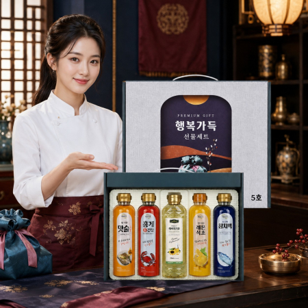 행복가득 선물세트 5호(맛술+홍게간장+해바라기유+레몬식초+참치액) #7