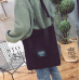 작은이미지: 무지캔버스  블랙 심플캔버스 크로스형에코백 대형에코백 #3