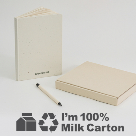 ESG 친환경 우유갑 리사이클 무지노트 및 펜 세트 #3