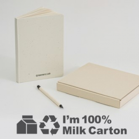 ESG 친환경 우유갑 리사이클 무지노트 및 펜 세트 #2