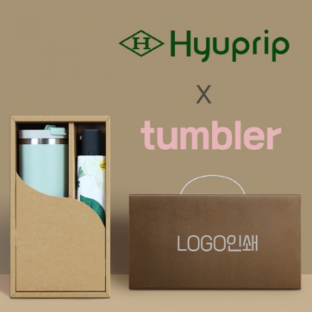 협립3단 뉴플라워즈 완전자동 양우산 +킹덤 이중진공 핸들 텀블러-세트 #2