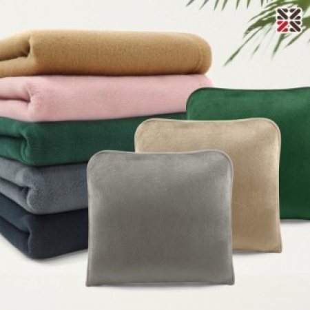 루무드 솔리드 극세사 쿠션 담요 #2