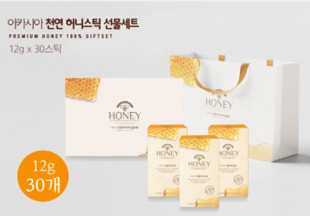 아카시아  스틱 벌 꿀 선물세트 (12g*10p) 30포 쇼핑백포함 #2
