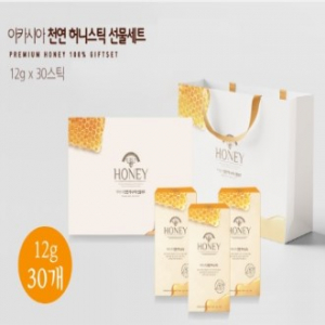 아카시아  스틱 벌 꿀 선물세트 (12g*10p) 30포 쇼핑백포함
