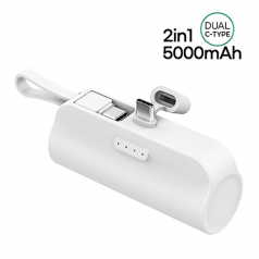 컴우드 2IN1 5000mAh 듀얼 C타입 도킹배터리