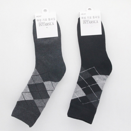 아가일 여성 남성 겨울 기모 통파일 방한 양말 #4