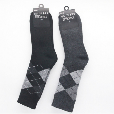 아가일 여성 남성 겨울 기모 통파일 방한 양말 #3