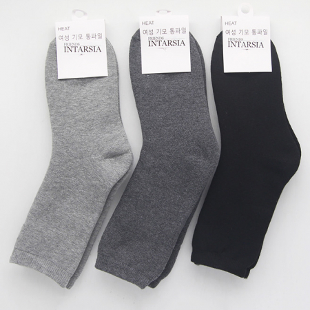 여성 남성 겨울 기모 통파일 보온 양말 #4