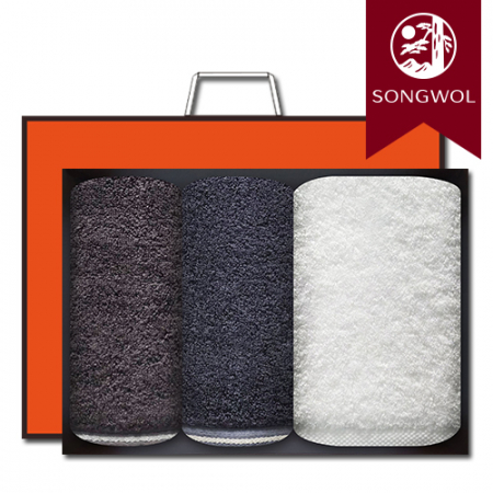 송월타올 프리미엄 40수 바스1장+솔리드혼방사190g 세면2장 선물세트(박스+쇼핑백 포함) #2