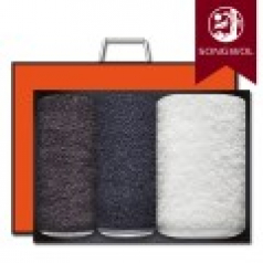 송월타올 프리미엄 40수 바스1장+솔리드혼방사190g 세면2장 선물세트(박스+쇼핑백 포함)