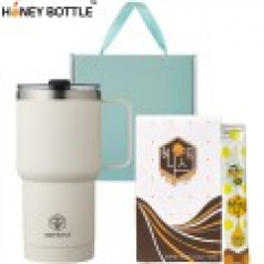 허니보틀 핸디그립 텀블러 520ml 국내산 꿀스틱 허니스틱 10포 답례품 선물