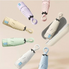 5단 경량 수동 양우산 파우치 우산