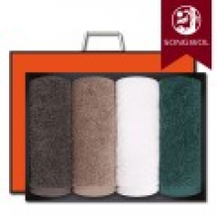송월타올 포인트 200g (40수/40*80cm) 4매입 선물세트(박스+쇼핑백 포함)