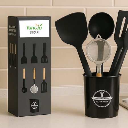 0038-실리콘우드 조리도구 5종 선물세트