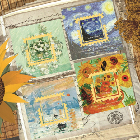 레트로 크리에이티브 유화 북마크 책갈피 #3