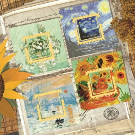 레트로 크리에이티브 유화 북마크 책갈피 #2