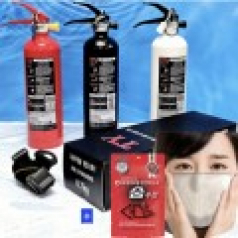 차량소화기 겸용+화재 대피용 방연마스크 숨수건