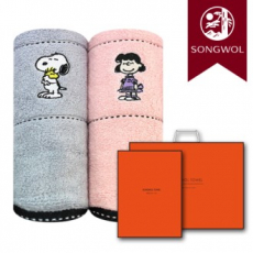 송월타올 스누피프렌즈 (30수/40*80cm) 2매입 선물세트(박스+쇼핑백 포함)
