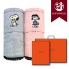 송월타올 스누피프렌즈 (30수/40*80cm) 2매입 선물세트(박스+쇼핑백 포함)