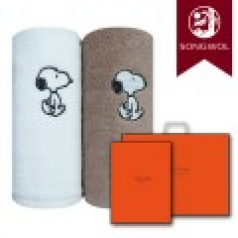 송월타올 스누피리버 (30수/40*80cm) 2매입 선물세트(박스+쇼핑백 포함)