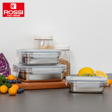 이태리 로시 렌지스텐 밀폐용기3종 1호(손잡이 박스) #2