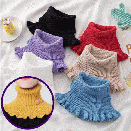 프릴 넥워머 페이크워머 페이크목폴라 니트머플러 목워머 방한용품 #2