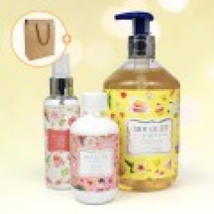 부케가르니 바디워시 520ml+바디로션 100ml+바디미스트 80ml+끈케이스