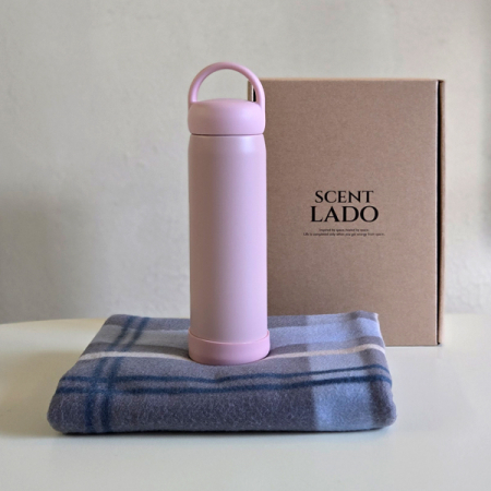 센트라도 패턴 담요+모닝 핸들 텀블러 세트 #5