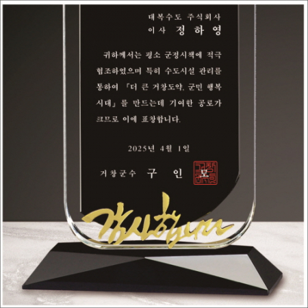 투톤 블랙 크리스탈 상패 #5