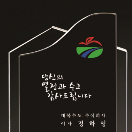 투톤 블랙 크리스탈 상패 #4