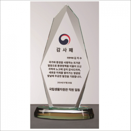 뿔 크리스탈 상패1 #7