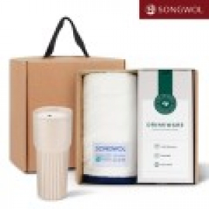 송월타올 리빙 기프트세트 41 뉴 바이브 뱀부 220g 1P + 커피텀블러709ml 1P
